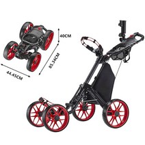 골프 캐디 카트 골프장카트 접이식 Caddytek 컴팩트 반자동 정품 경량 푸시카트, 로제