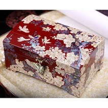 자개 보석함 봉채함 예단함 나전칠기 공예 수공예품 보석 주얼리 전통보석함, E. 업그레이드 세미 세트 쉘 나비 걸쇠