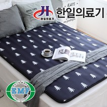 (주)한일의료기 EMF 전기매트 전기장판 전기요, 선택06)트리 네이비-02.싱글(100X200cm)