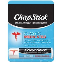 ChapStick Classic Medicated Lip Balm 챕스틱 클래식 메디케이티드 립밤 4g 12팩