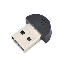 노트북 MSN YY SKYPE 슈퍼 슬림 드라이버 무료 미니 USB 2.0 무선 마이크 오디오 어댑터, 한개옵션0