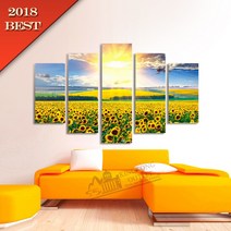 돈 들어오는 황금해바라기그림 다아이몬드 분할액자 그림, 중형사이즈