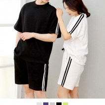 반팔티 반바지 세트 커플시밀러룩 라인