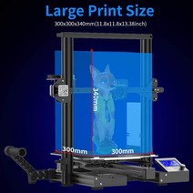 Creality-Ender 3 Max 3D 프린터 300x300x340mm 금속 FDM 애호가 홈저용 더 큰 유리 베드 포함, 04 UK