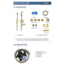 린나이 전기온수기 스텐내통 REW-SA100W 하향식 REW-SA100S상향식 100L, 1)동연결부속모음