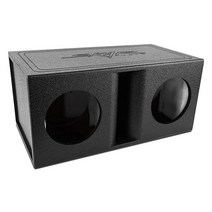 Skar Audio AR2X10V 듀얼 25.4cm(10인치) 범용 핏 아머 코팅 포트 서브 우퍼 박스 커프 포함 485706, Dual 8