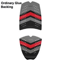 서핑 트랙션 패드 2 피스 프리미엄 eva with 그립 서프보드 롱보드 패들 보드 3m strong glue foot skimboard wakesurf, 일반 접착제 빨간색
