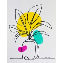 안정III 인테리어 예쁜 꽃 그림 최혜원작가 원화, 흰색