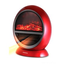 페르소나 벽난로 PTC 전기온풍기 좌우회전 PE-1500FH, 레드