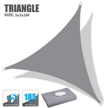 야외 집 잔디 파티오 마당 발코니 차양 돛 방수 직사각형 전망대 캐노피 정원 차양 4x3m 3x2m, CHINA, Grey 3x3x3M