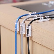 랜선 후크 컴퓨터 전선 USB 케이블 홀더 사무실 주방 욕실 거실 방 멀티탭 자동차 선 고정 정리 클립, 대형(16개 + 양면테이프 + 아크릴테이프) 하얀색