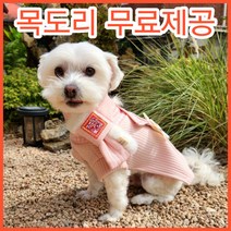 강아지 반려견 누빔 한복 목도리제공 수컷 암컷 공용 xl 2xl, 베이지