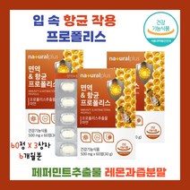 구강 내 항균 작용 그린 프로폴리스 면역력 아연 함유 브라질 그린프로폴리스 SIF 인증 원료 효소 처리 로얄 젤리 분말 함유 입속건강 항산화