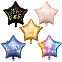 해피벌스데이 생일 별풍선 생일은박풍선 유치원 어린이집 파티 풍선 3살 5살 7살 파티데코, 레인보우