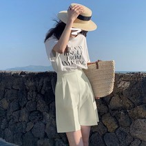 [자체제작] 모드 핀턱 5부반바지