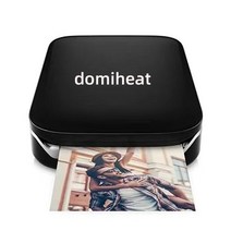 domiheat 포토 프린터 핸드폰 사진 인화기, 블랙