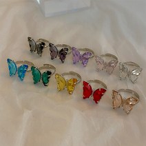 귤팩토리 반투명 클리어 나비 영롱 반지 10color
