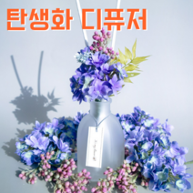 탄생화 디퓨저 선물세트 5월 탄생화 라일락(퍼플블루) 남자친구 여자친구 남사친 여사친 언니 선생님 직장동료 생일선물 집들이선물 실내 디퓨저 실내방향제 디퓨저, 청포도, 120ml