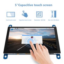 포터블모니터 미니모니터 소형 디지털 스마트 태블릿 사이니지 미니 모니터 5 인치 화면 AIDA64 LCD 디스플레이 용량 성 터치 HDMI 모듈 800x480 라즈베리 파이 3