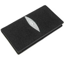 진짜 가오리가죽 지갑 정통 피부 남여 스타일 여성 클러치 정품 이국적인 긴 bifold