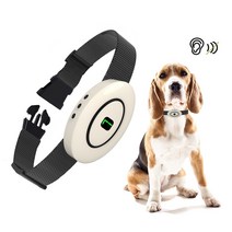 Hi Puppy 강아지 진동형 짖음 방지기자동 제어 강아지훈련용 목걸이 USB 충전식방수 전기목걸이, 화이트
