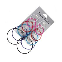 6 쌍의 세련된 후프 귀걸이 레트로 매달린 귀걸이 hypoallergenic geometric hoops 귀걸이 생일을위한 아름다움 선물