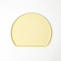 [JAJU/자주] 컬러코팅 넌 슬립 스텐 반달형 쟁반_37cmx31cm_옐로우, 라이트 옐로우, 1개