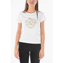 Just Cavalli 프론트 프린트 CREW-NECK 티셔츠 S04GC0409 N20663 100
