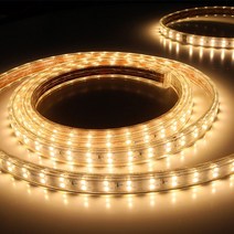 LED AC 220V LED 논네온 방수 스트립 인테리어 줄 조명, 6M, 전구색(노란빛)