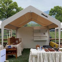 테라스 썬룸 야외 창고 파고라 어닝, 2mx2m 4면 천