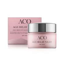 Aco 나이트 크림 에이지 딜레이 비건 드라이 스킨 Age Delay Night Vegan Cream 50Ml