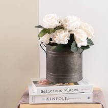 바보사랑 빈티지 철제 양손잡이 바구니 엔틱 가든 소품 조화화병.퍼스트앙(무료배송), 바스켓