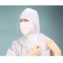 푸카 후드형 방진모 위생모 방역용품 제전복 위생복, 1개, 스카이블루XL