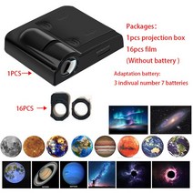 빔 프로젝터 무드등 달 별 지구 배경파티 LED 배경 프로젝터 램프 무선 야간 조명 홈 크, 04 Moon2 17pcs