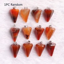 카넬리안 크리스탈 펜던트 천연석 붉은 마노 기둥 목걸이 펜던트 치유 총알 진자 장식 공예 보석 만들기