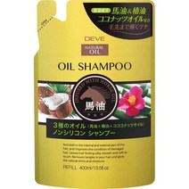 일본직발송 6. 구마노 유지 디브 3 종류의 오일 샴푸 (마유 동백 기름 코코넛 오일) 400ML B014P7GPAC, 400ML X 1, One Color