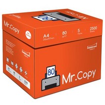 미스터카피 A4 복사용지 A4용지 80g 2500매 1박스, 단품
