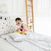 [이지앤] 여름 인견 이불세트_아기세트(일반베개솜), 디자인:바다속 우주