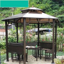 파고라 정자 옥상 전원주택 인테리어 6각형 방갈로, 3.5m 육각 파고라 + 테이블 + 의자 5개