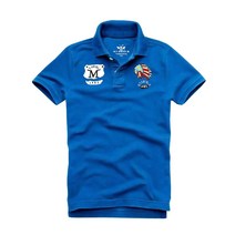 퍼스트레인 남성용 인디언 자수 반팔 카라 티셔츠 K6609