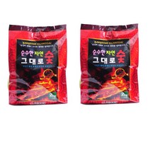 지피니 숯 바베큐용 2kg 용골숯 아래로타 하주참숯700g(브랜드 정품 증정), 2개