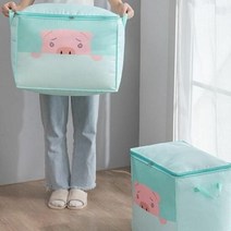이불보관함 빼꼼 이불 겨울옷보관 수납 옷장정리 정리함, 넓은 그린, 타입:넓은 그린