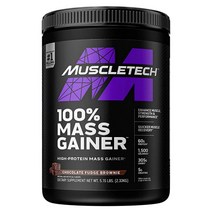 머슬테크 100%매스게이너 초콜렛퍼지 브라우니 2.33kg 콜레스테롤 식이섬유 프로틴, 1PACK, 초콜렛 퍼지 브라우니 5.15 lbs (2.33 kg), 1개