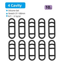 전조등 라이트 후미등 자전거10/5/2pcs 스트레치 젤 스트랩 자전거 전조등 후방 램프 설치 LED 조명 핸들, 10 HLD230 BK 10pcs