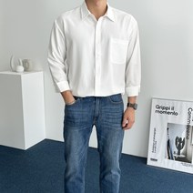 데일트 올데이 남자 빅사이즈 오버핏 링클프리 스판 셔츠 남방