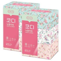 코디 뉴플라워 천연펄프 미용티슈 250매, 2팩, 3개입