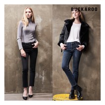 [버커루] (BUCKAROO) 22FW 여성 빈티지 워싱 기모 데님팬츠 2종
