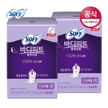 쏘피 바디피트 볼록맞춤 슈퍼롱 오버나이트 생리대 날개형, 패드형, 20개입, 2개