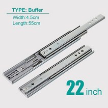 고하중 슬라이딩 레일 슬라이드 slide rail 53 개 넓은 슬라이드 레일 3 섹션두꺼운 서랍 1024 인치 삼중, 07 22in (550mm)