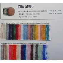이탈리아 몬디알 키드모헤어/최고급스웨터털실/모헤어뜨개실, 392먹구름
